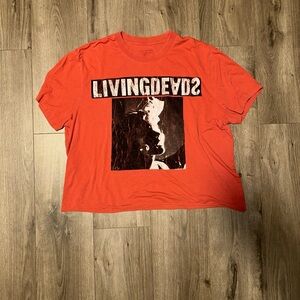 All Saints Red Graphic Tee